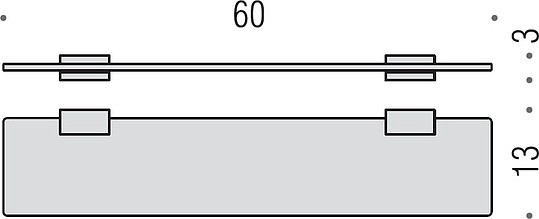 Полка 60 см Colombo Design Look B1616.000