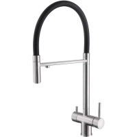 Смеситель для кухни с подключением к фильтру Abber Wasser Kreis AF81141, цвет хром/ черный