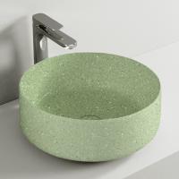 Раковина ArtCeram Cognac COL001 95 00 накладная, без отв., без перелива, на столешницу, Saniglaze, Ø42xh16 см, mint