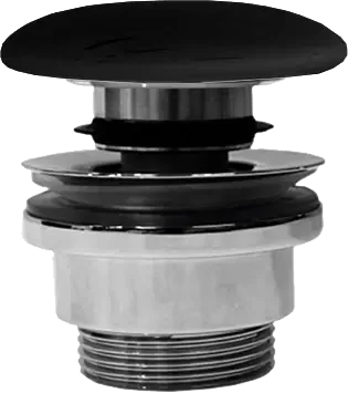 Донный клапан GSI PVC26 клик клак, черный матовый