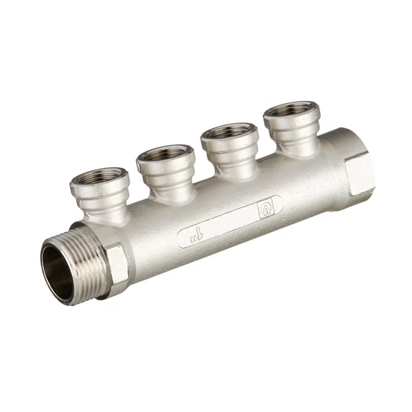 коллектор valtec 1 вр(г) х 4 выхода 1/2 вр(г) х 1 нр(ш) (vtc.550.n.0604)