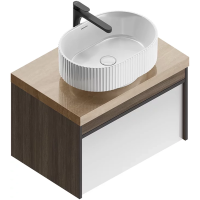 Тумба 69,3 см Kerama Marazzi Modula MOD.70.1+1\AR, белый глянец/арабика