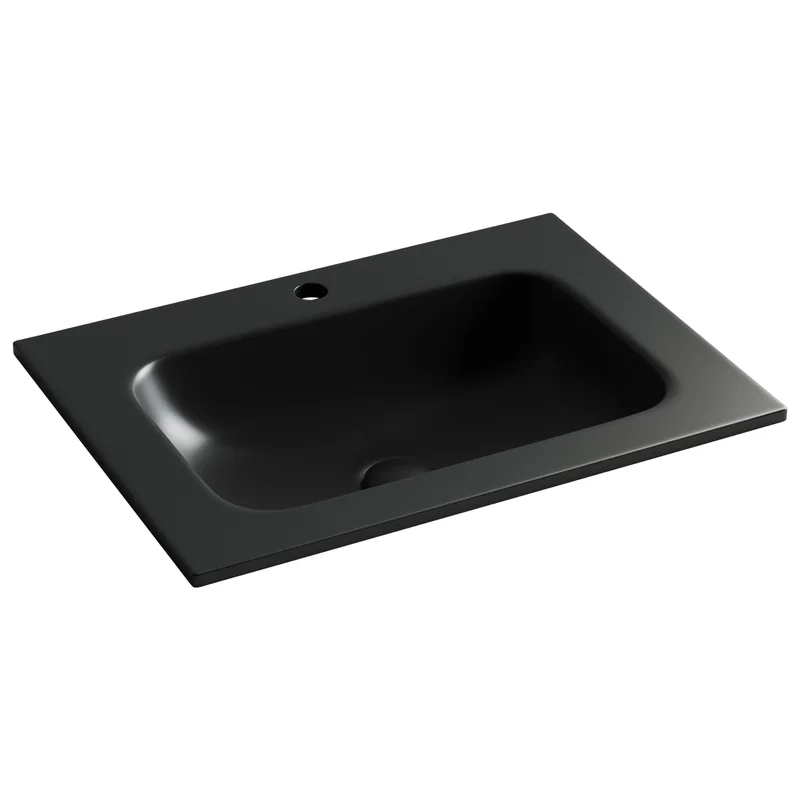Накладная раковина Ceramicanova Grace прямоугольная черная матовая 61 см CN7011MB