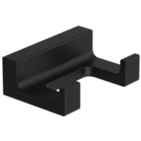 Крючок Wonzon & Woghand Eclipse WW-9125-BL двойной, для ванны, черный матовый