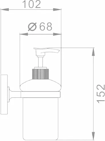 Дозатор для жидкого мыла D-lin 222 D295222 черный
