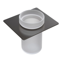 Стакан для зубных щеток Boheme Space 10966-GM-TUM установка на полку, графит матовый