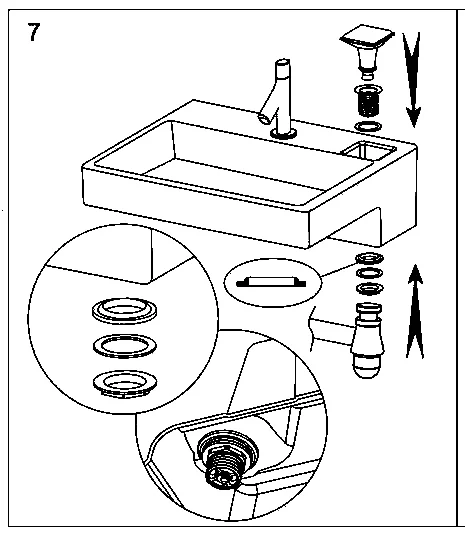 донный клапан jacob delafon terrace ejd101-00 для раковины, с переливом, глянцевый белый