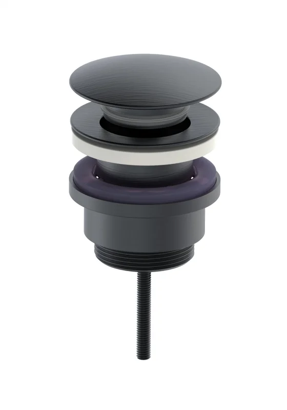 Донный клапан Wonzon & Woghand WW-88SS07-BGM для раковины, универсальный, темный графит матовый