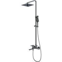 Душевая система Wonzon & Woghand Edge WW-88739003-BGM 250 мм, со смесителем, темный графит матовый