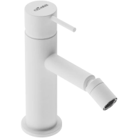 Смеситель Cezares Leaf LEAF-BSM-L-BIO для биде, с донным клапаном, белый матовый