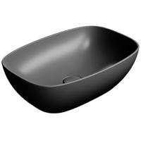 Раковина GSI Nubes 978426 накладная, 50x35 см, Ardesia opaco (черный матовый)