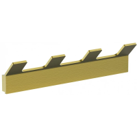 Планка с крючками Wonzon & Woghand Lotte WW-8345-BG для ванны, золотой матовый