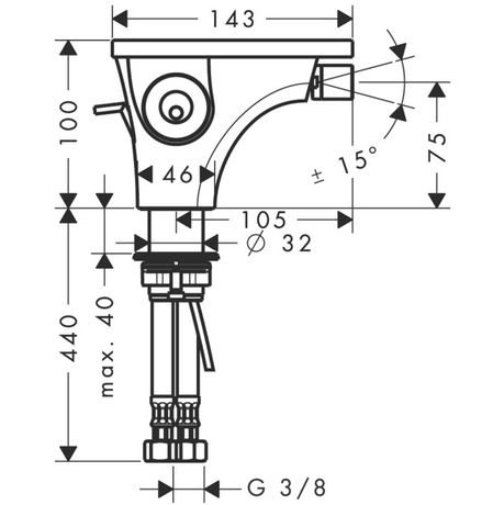 смеситель для биде axor massaud 
 18210000 хром