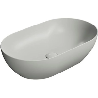 Раковина GSI Pura 883417 накладная, 60x37 см, Cenere opaco (Серый матовый)