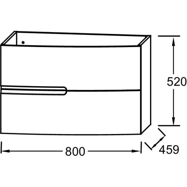 тумба серый титан глянец 80 см jacob delafon nona eb1888ru-n21