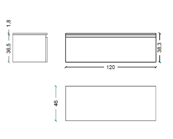 тумба boheme armadi art flat vallessi uno-s 120 897-120-a glossy подвесная антрацит глянец