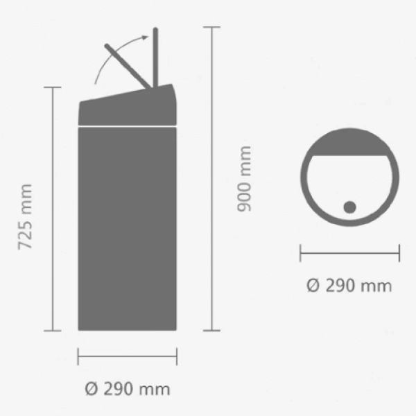Ведро для мусора Brabantia Touch Bin 483844