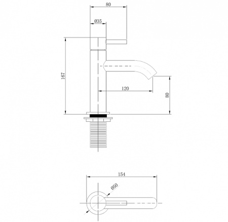 смеситель abber wasser kreis для раковины, черный матовый, af8110b