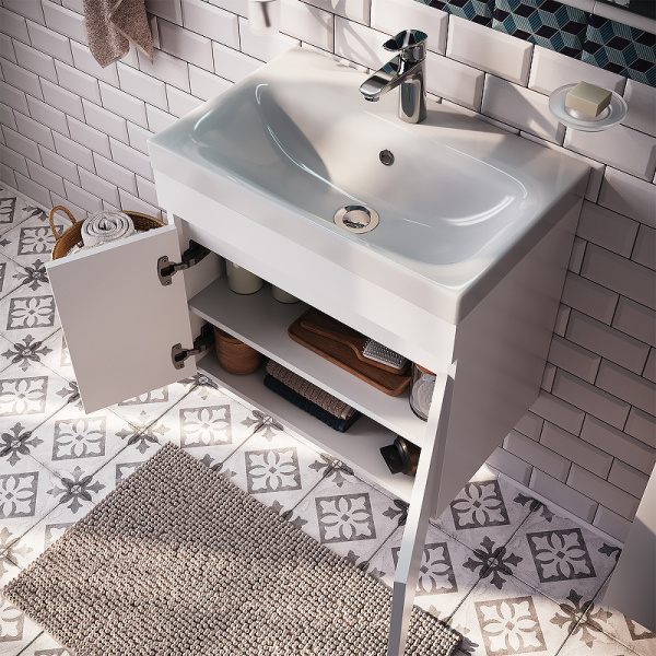 тумба с раковиной iddis zodiac 60 zod6cd0i95k подвесная белая