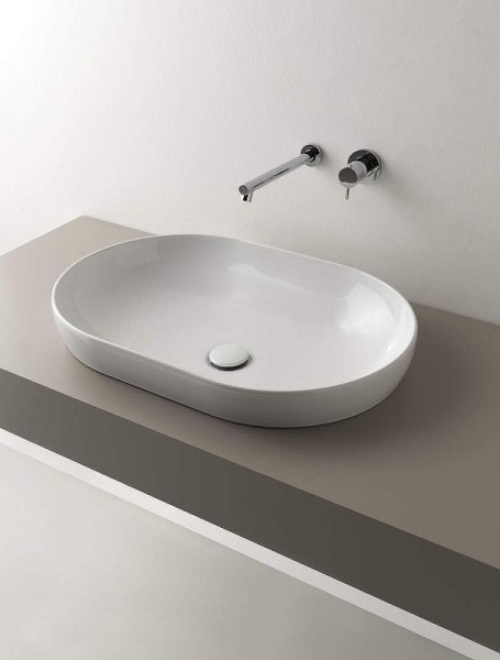 раковина накладная globo ceramica t-edge b6o61bi белый блестящий