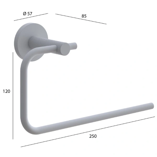 Полотенцедержатель кольцо Boheme Uno 10975-BRB бронза матовая