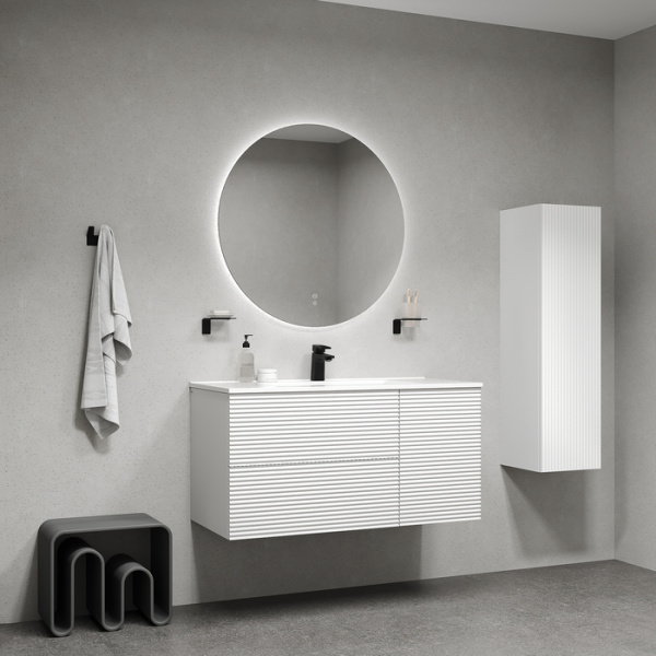 тумба с раковиной 100 см iddis bild bil10w0i95k подвесная, цвет белый