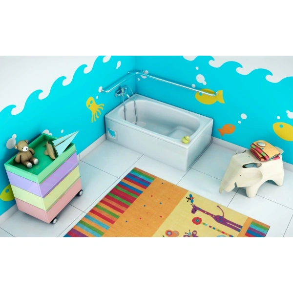 стальная ванна blb europa mini b05e22001 105x70 см, сидячая, цвет белый