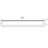 полотенцедержатель 82 см colombo design trenta b3011xl.nm, черный матовый