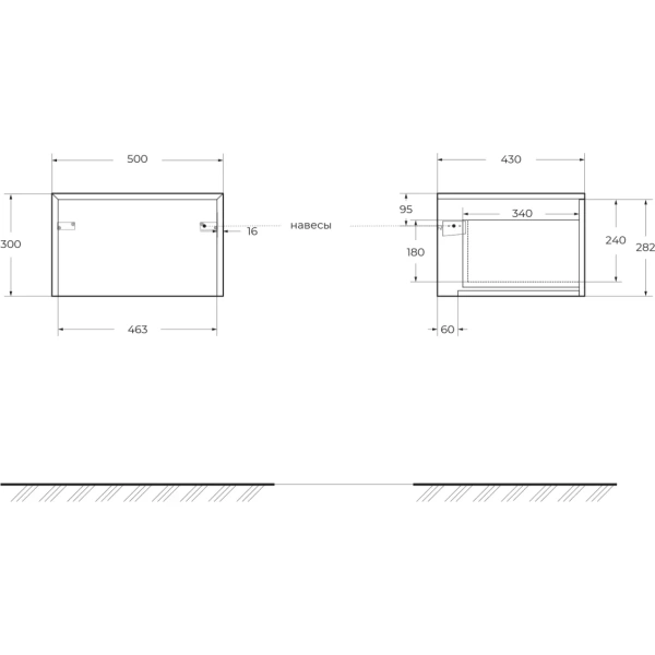 тумба cezares tavolone 50 41585 rovere tabacco
