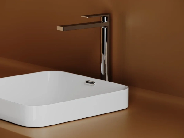 раковина встраиваемая сверху ceramicanova element квадратная 438x438x172 мм с переливом цвет белый cn6077