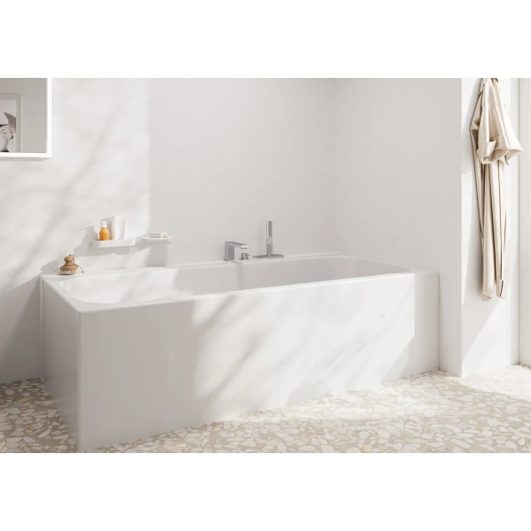 смеситель на борт ванны hansgrohe tecturis e 73443700 с душевым гарнитуром, белый матовый