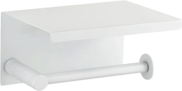 Держатель туалетной бумаги Boheme Uno 10971-MW matt white с полкой для телефона