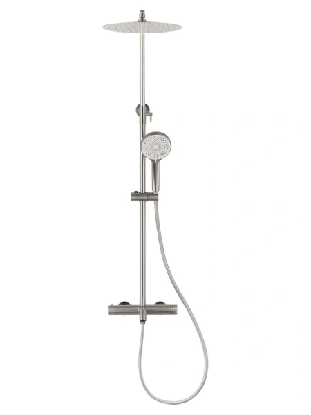 душевая стойка wonzon & woghand stick ww-88739017-bn со смесителем, брашированный никель