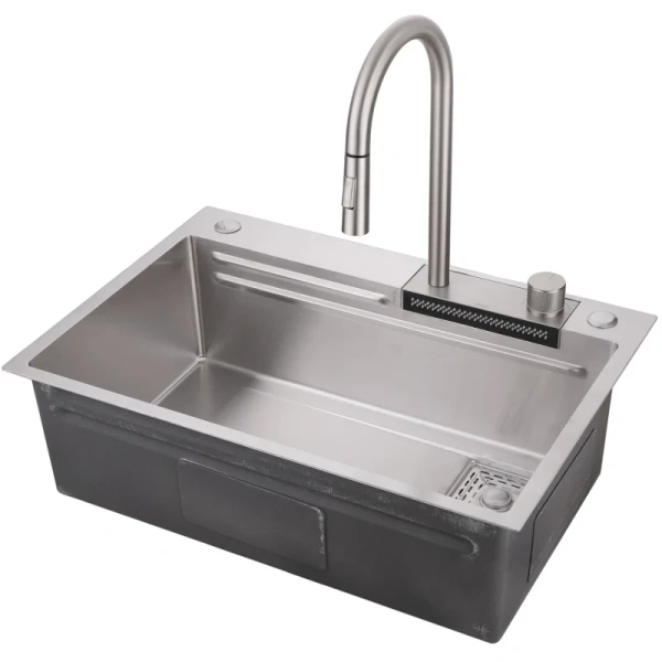 кухонная мойка abber wasser kreis af2194sp 68x46 см, сатин