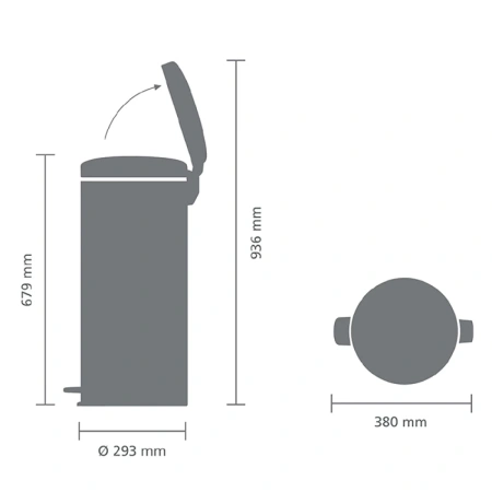 мусорное ведро brabantia newicon 114540