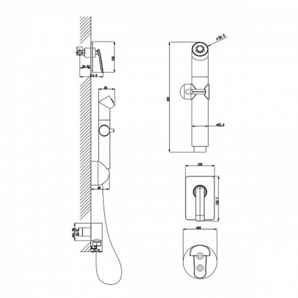 гигиенический душ со смесителем lemark comfort lm6819c хром