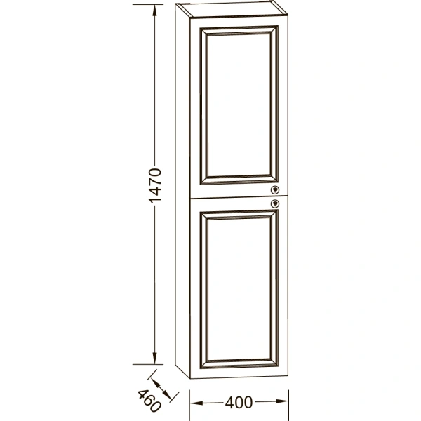 пенал jacob delafon cleo 1889 eb732g-mwb подвесной l, серый матовый