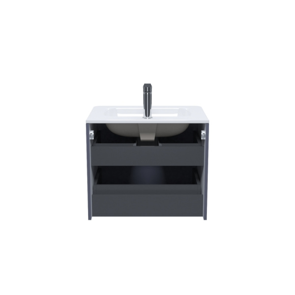 тумба с умывальником подвесная, 60 см iddis edifice edi60d0i95k, цвет темно-серый