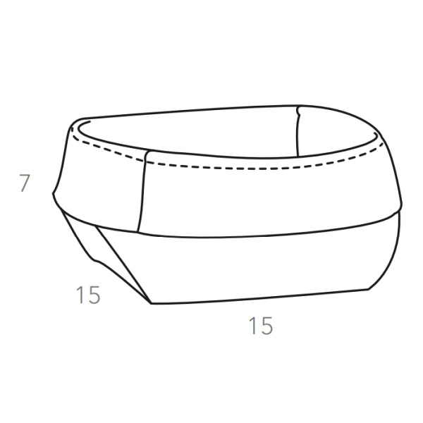 корзина adj 0039.30/09 для хлеба, 15x15xh7 см, бордо/коньяк