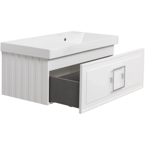 тумба белый матовый 87,6 см la fenice cubo fnc-01-cub-b-90