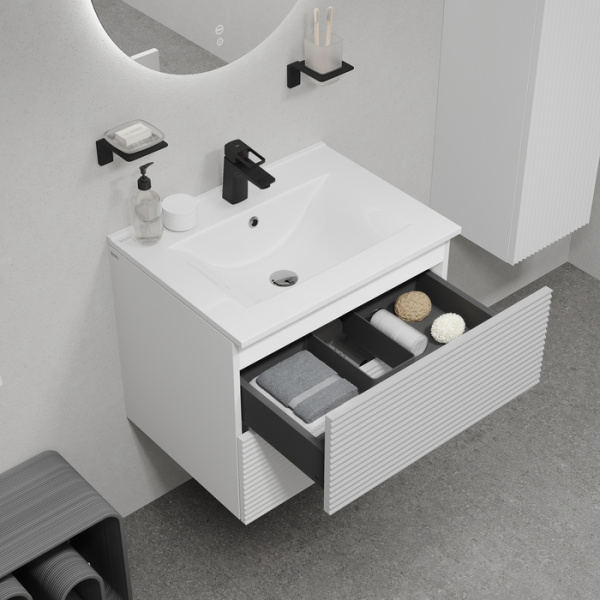 тумба с раковиной подвесная 60 см iddis bild bil60w0i95k, белый