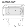 акриловая ванна villeroy & boch o.novo uba160cas2v-01 solo 160х70 см