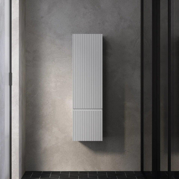 шкаф пенал aquame s1 33 aqm9001gm подвесной цвет серый