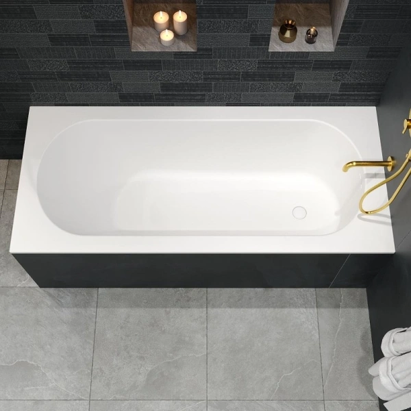 ванна из искусственного камня whitecross gin 180x75 0217.180075.200 цвет белый матовый