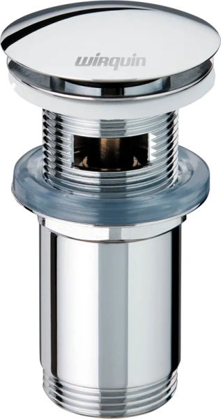 Донный клапан Wirquin Клик-клак 30723390 для раковины, с переливом, хром
