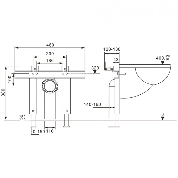 инсталляция для унитаза abber ac0102p с импульсным смывом