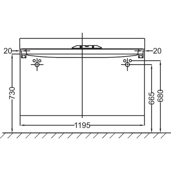 тумба квебекский дуб 120 см jacob delafon rythmik eb1305-e10