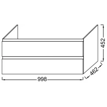 тумба белый глянец 99,8 см jacob delafon madeleine eb1318-j5