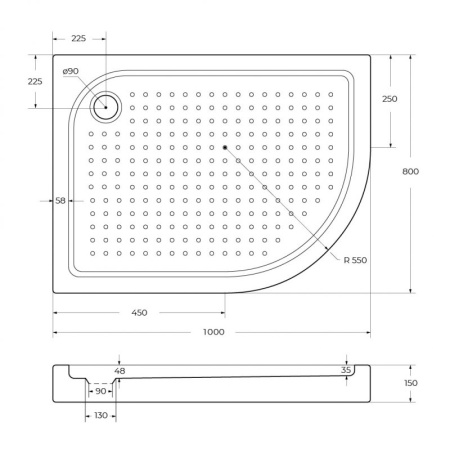 душевой поддон belbagno tray 120×80x15 tray-bb-rh-120/80-550-15-w-l белый l с антискользящим покрытием