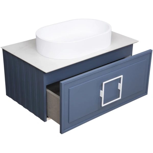 тумба синий матовый 87,6 см la fenice cubo fnc-01-cub-bg-90